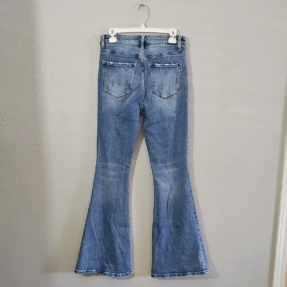 Vervet Medium Wash High Waisted Flare Leg Jeans Womens Size 28 - Picture 5 of 7